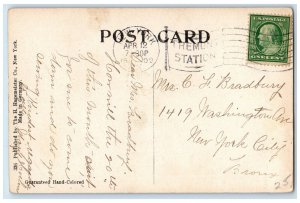 1909 Hall of Fame New York NY Antique Unposted Hand-Colored Postcard