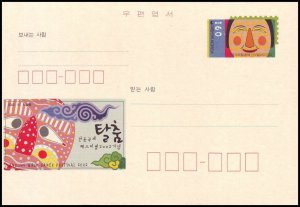 Korea Postal card - Andong Mask Dance Festival 2002