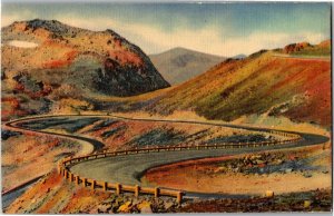 Cooke City Red Lodge Highway Beartooth Plateau Yellowstone Vintage Postcard P38