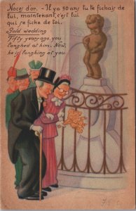 Belgium Manneken Pis Brussels Comic Caricature Vintage Postcard C169