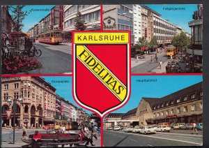 Germany Postcard - Views of Karlsruhe - Fidelitas  B2484