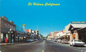 Postcard California St. Helena Looking North Main Street Coburn Dexter 23-5151