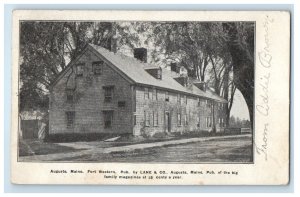 1906 Augusta Maine ME, Fort Western Pub. Of Big Family Magazines Posted Postcard