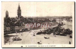 Old Postcard Dunkirk seen Quays Leughenaer Charter