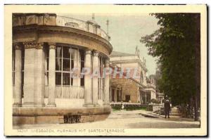 CPA Wiesbaden Kurhaus mit Gartenterrasse