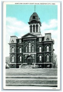 c1920's Hamilton County Court House Scene Webster City Iowa IA Unposted Postcard