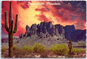 M-91098 The Sun Rises Behind Superstition Mountain Near Mesa Arizona USA