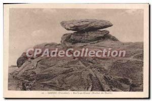 Postcard Old Santec Roch An Diaoul Devil's Rock