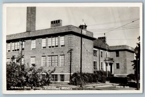 c1940's Gibault High School Vincennes Indiana IN Cline RPPC Photo Postcard