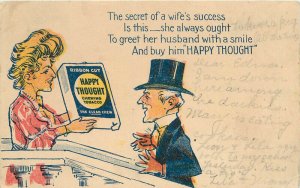 1906 Happy Thought tobacco Advertising undivided Postcard 22-10786