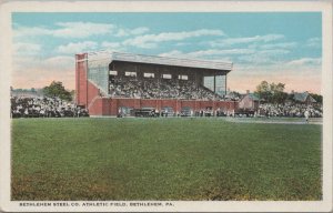 Postcard Bethlehem Steel Co Athletic Field Bethlehem PA