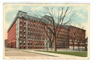 MA - Boston. Franklin Square House, Home-Hotel for Young Women (crease)