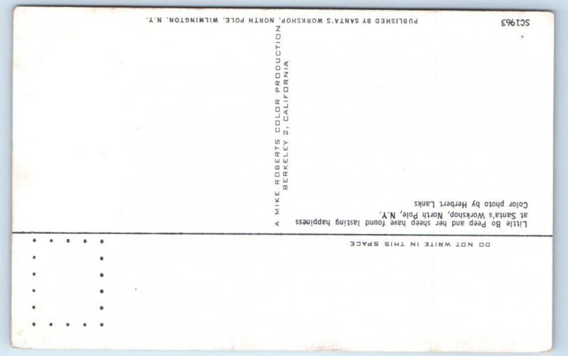 NORTH POLE, NY New York ~ Santa's Workshop ~ LITTLE BO PEEP c1950s  Postcard