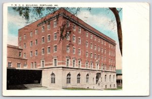 1944 Y.M.C.A. Building Portland Maine ME Grounds & Historical Posted Postcard