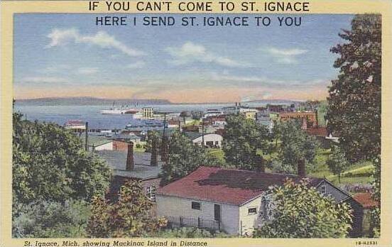 Michigan Ignace Showing Mackinac Island In Distance