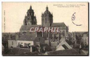 Old Postcard Argentan Steeples of the Saint Germain & # 39Eglise