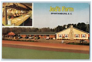 c1960's Jed's Farm Restaurant Roadside Spartanburg South Carolina SC Postcard