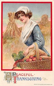 Artist Samuel Schmucker Vintage Thanksgiving Postcard