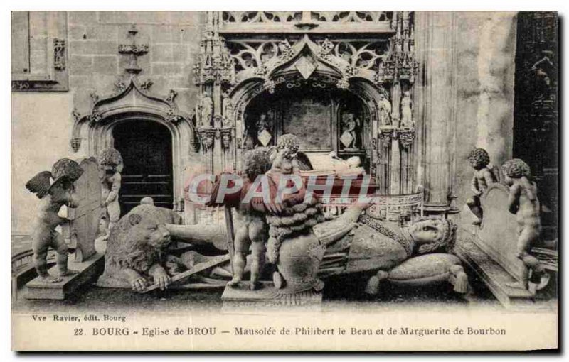 Postcard Old Church Bourg De Brou From Mausoleum Philibert Le Beau And Margar...