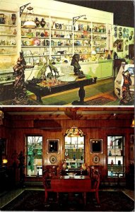 Grand Ledge, MI Michigan SIGN OF THE PEACOCK Antique Store Advertising Postcard