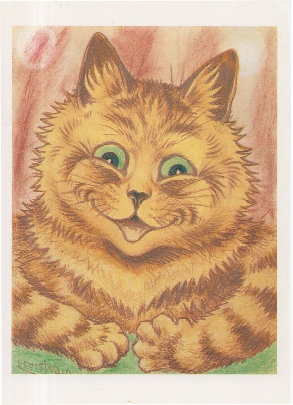 Louis Wain A Laughing Cat Stunning Rare Repro Cats Postcard