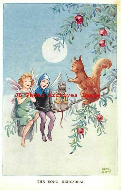 Rene Cloke, Valentine No 1184, The Song Rehearsal,Fairy Mouse & Squirrel Singing