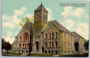 Ashtabula Ohio c1910 Postcard Gilmore Smith Memorial Methodist Episcopal Church