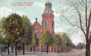 Lutheran Church New Philadelphia Ohio 1908 postcard