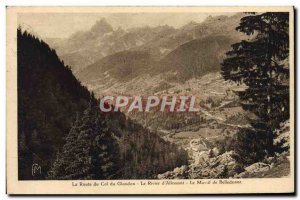 Old Postcard La Route Du Col Du Glandon Le Rivier D & # 39Allemont Le Massif ...