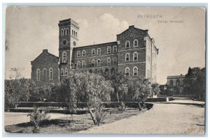 1914 View of College Americain Beirut Lebanon Posted Antique Postcard