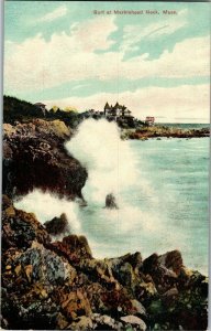 Scenic View, Surf at Marblehead Neck, MA Vintage Postcard P20