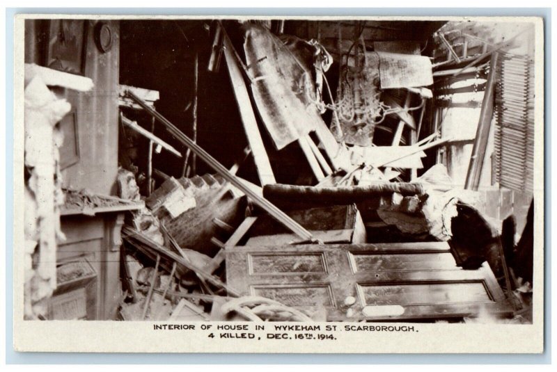 Interior Of House In Wykeham St. Scarborough Canada WWI RPPC Photo Postcard