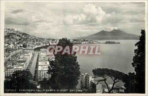 Postcard Modern Napoli Panorama slab ramp di Sant'Antonio Volcano