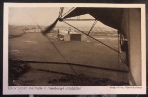 Mint Germany RPPC Postcard View Of The Hall In Hamburg From Zeppelin airship