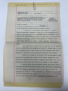 1951 Petition to Marine Trust Company of Buffalo for the Will of Wilbur F. Groom