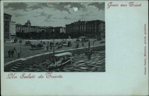 Gruss aus Triest Italy IT Un Saluto da Trieste Waterfront c1905 Vintage Postcard