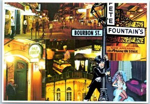 Postcard - Greetings From Bourbon Street - New Orleans, Louisiana