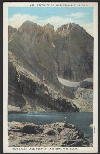 Colorado Precipice of Long's Peak Rocky Mountain National Park pm1938 Linen