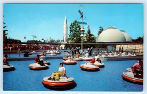 DISNEYLAND, CA ~ Tommorowland FLYING SAUCERS Ride  E-13 ca 1960s  Postcard 