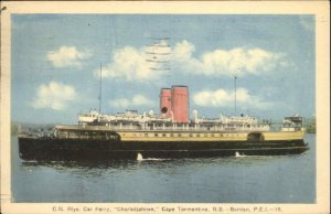 Cape Tormentine New Brunswick NB Car Ferry Charlottetown Vintage Postcard