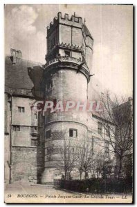 Old Postcard Bourges palace Jacques heart the great tower