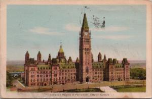 House of Parliament Ottawa ON Ontario Ont c1942 Vintage Postcard D47