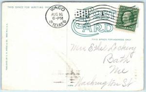 WACO, Texas  TX   COLUMBUS STREET Scene Waco Beautiful  1910 Postcard