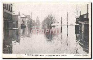 Paris Old Postcard Floods January 1910 Quai de la rapee