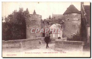 Old Postcard Around Compiegne Saint-Jean-aux-Bois Gate