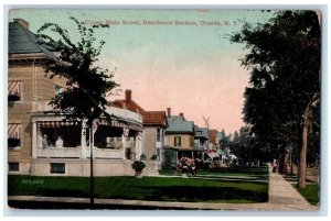 c1910 Upper Main Street Residence Section Oneida New York NY Vintage Postcard 