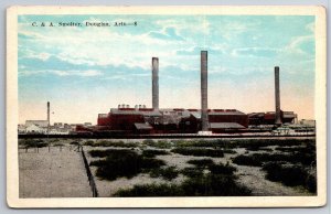 Douglas Arizona~Calumet Mining Co C&A Smelter Plant~EC Kropp Vintage Postcard
