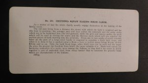 Mint Stereo Postcard Native Americans Chippewa Squaw Making Birch Canoe Indian