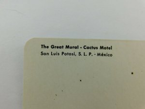 The Great Mural Cactus Motel San Luis Potosi SLP Mexico Chrome Vintage Postcard