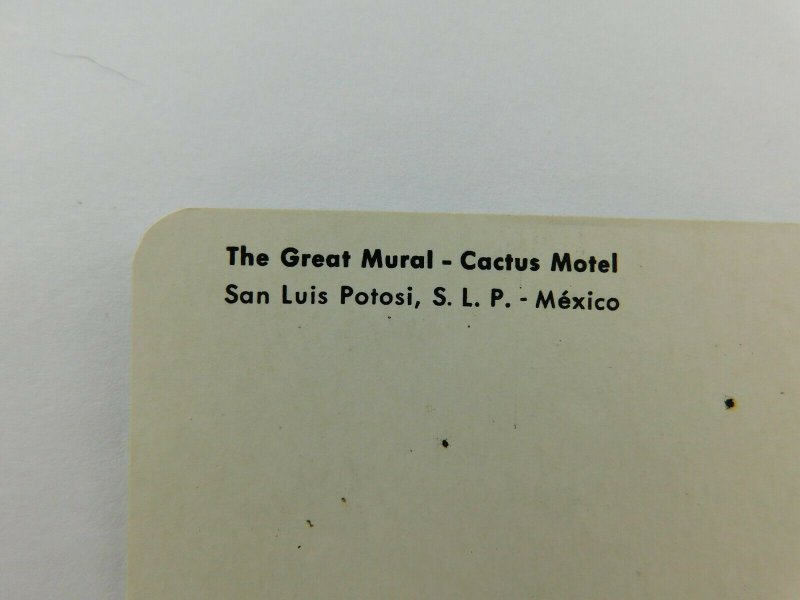 The Great Mural Cactus Motel San Luis Potosi SLP Mexico Chrome Vintage Postcard